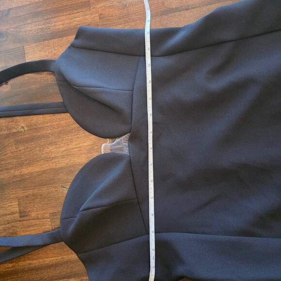 NWT BCBGMaxAzria Mini Dress 10 Bustier Mesh Insert Scuba Crepe Sleeveless - Picture 6 of 8